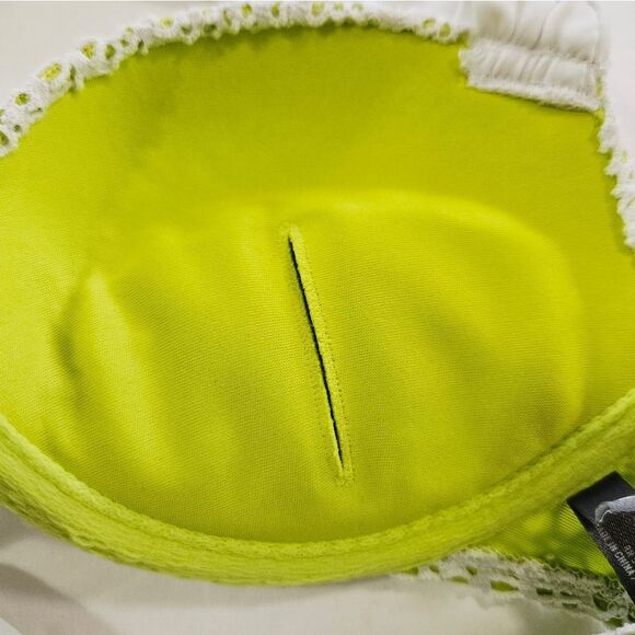 Aerie Emma Crochet Lace Overlay Push-Up Halter Padded Bikini Swimsuit Set 32B - Picture 7 of 12